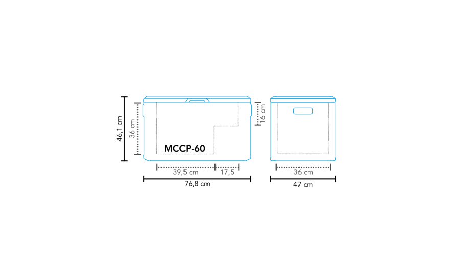 Glacière portable à compression MCCP-60 AC/DC
