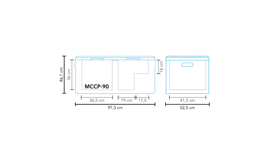 Glacière portable à compression MCCP-90 AC/DC Dual Zone