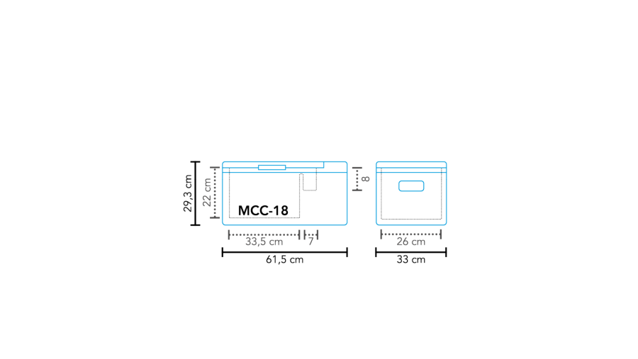 Glacière portable à compression MCC-18 AC/DC